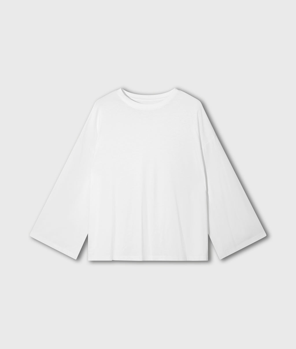 chique T-shirt met lange mouwen | ecru