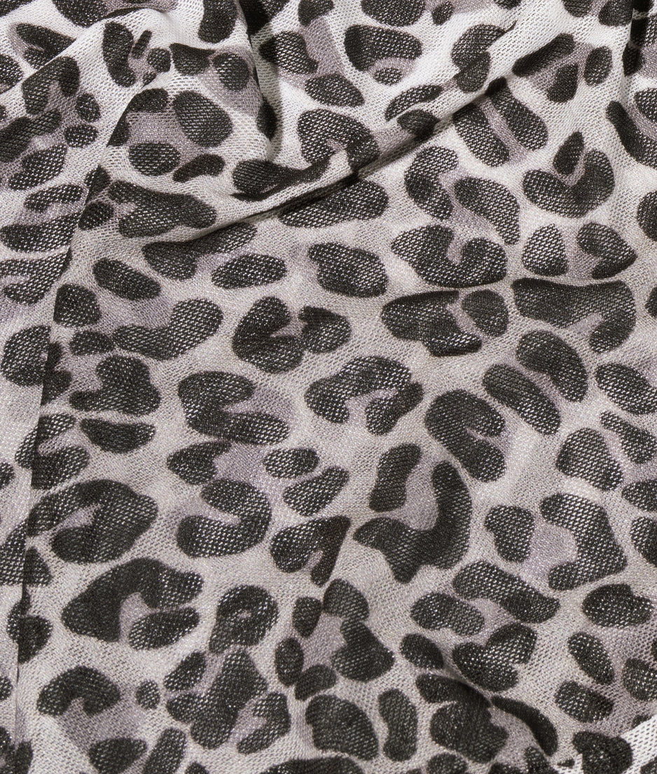 mesh long sleeve leopard | ecru