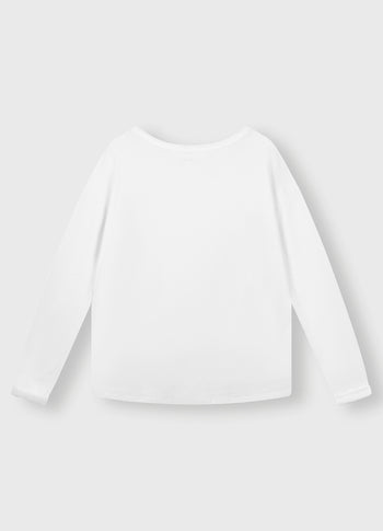 longsleeve tee linen | white