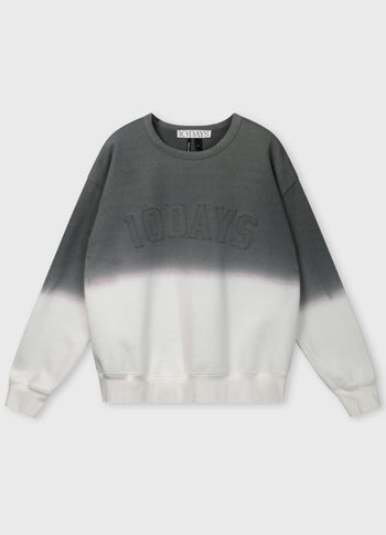 statement sweater dip dye | mid grey