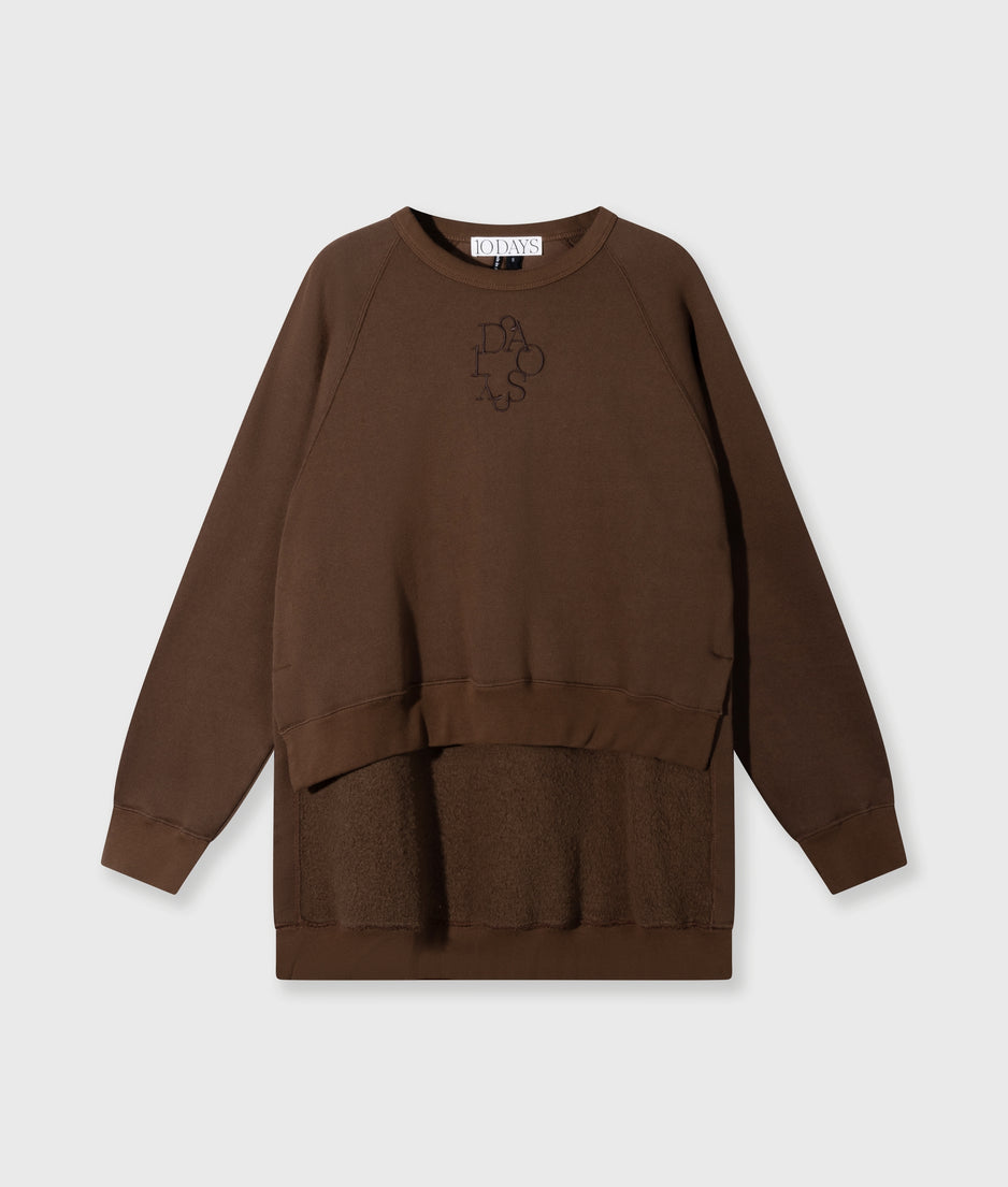 a-symmetric sweater | dark truffle