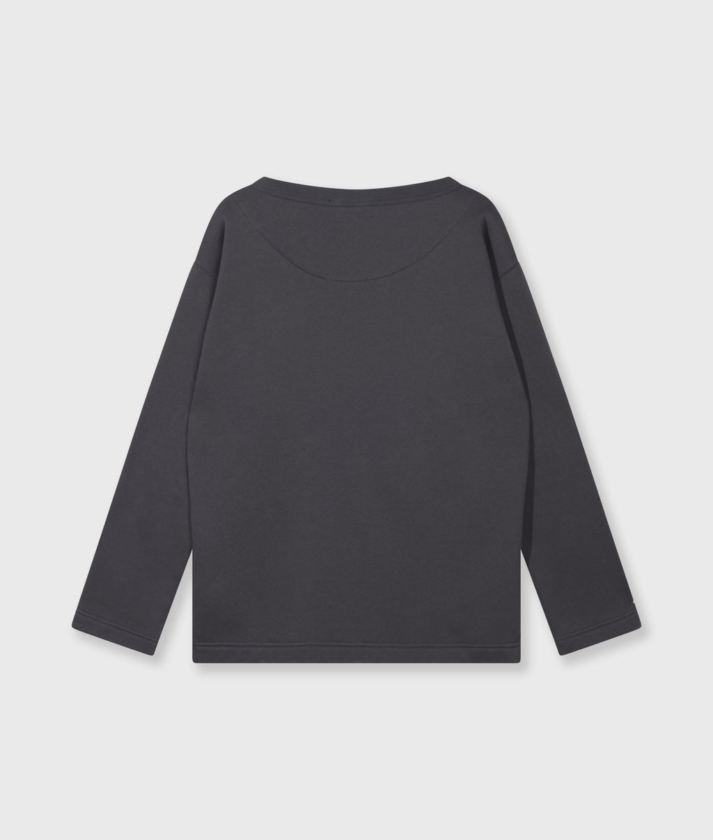 petite statement sweater | steel blue