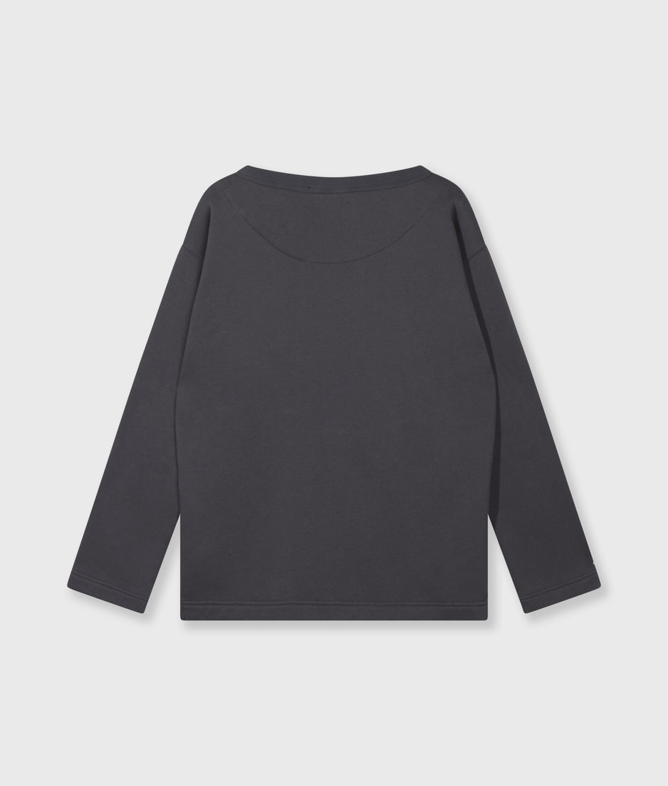 petite statement sweater | steel blue