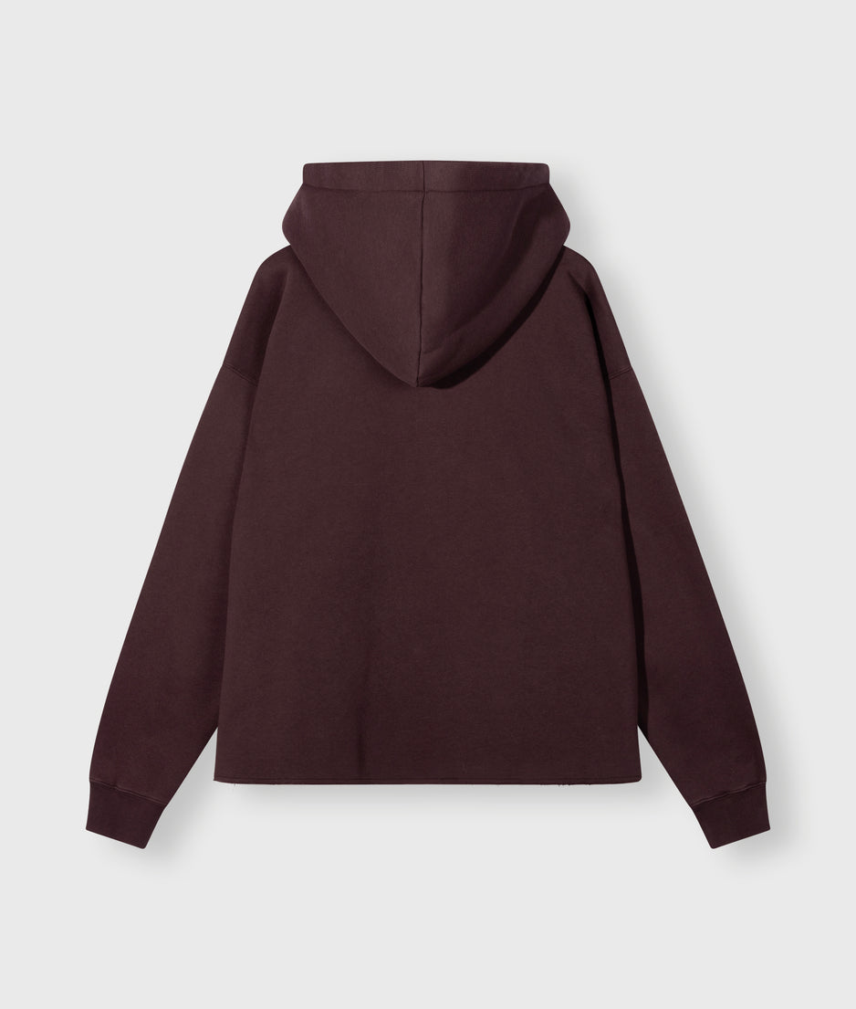 statement hoodie embro | deep wine