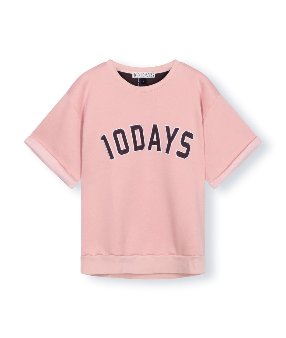 shortsleeve sweater | dusty peach