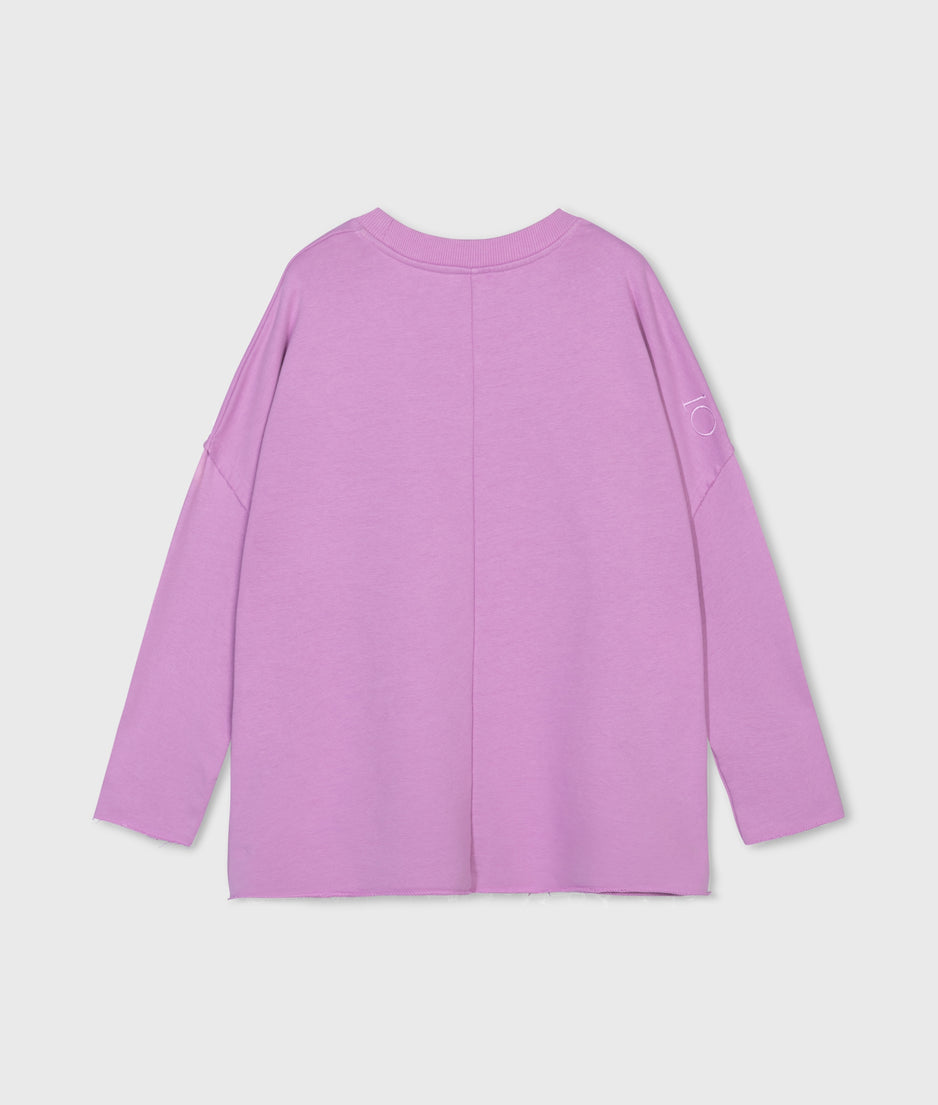 LA fleece sweater | violet