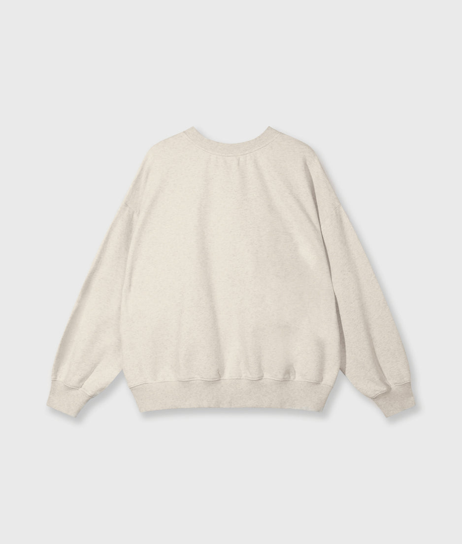 baseball sweater 10DAYS | soft white melee