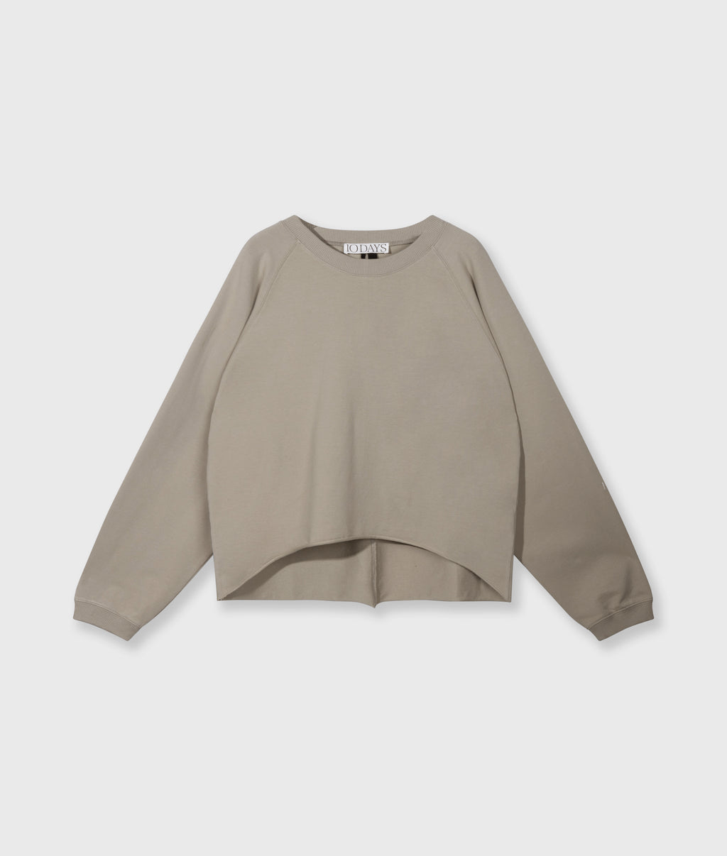 silent chique raglan sweater | fog