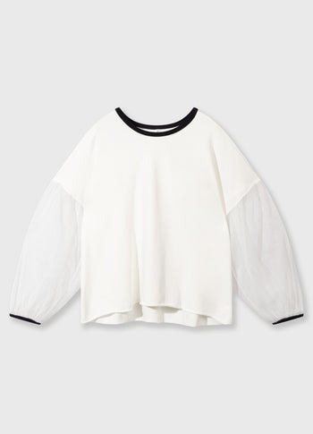 soft sweater tulle sleeves | ecru