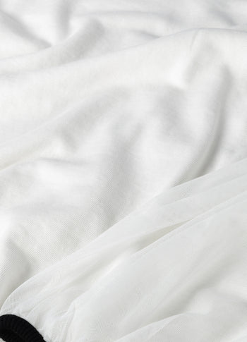 soft sweater tulle sleeves | ecru