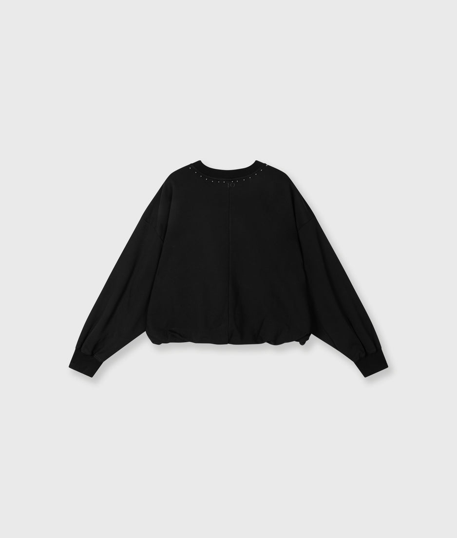 balloon sweater pearls | black