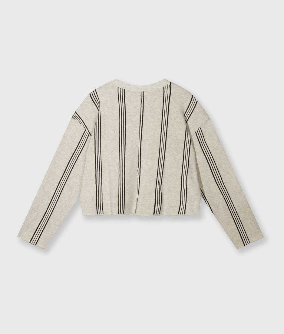 easy sweater stripes | soft white melee