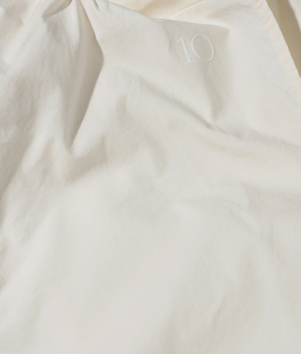 gedrapeerde fleece top | ecru