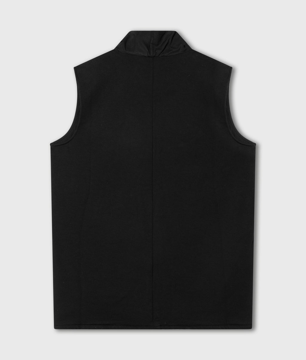 drape top fleece | black