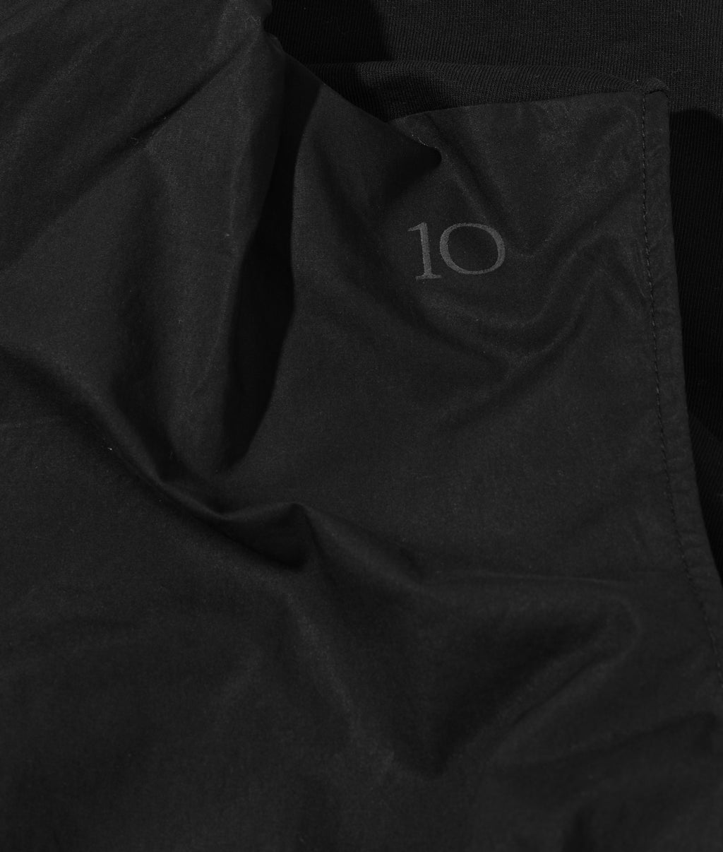 drape top fleece | black