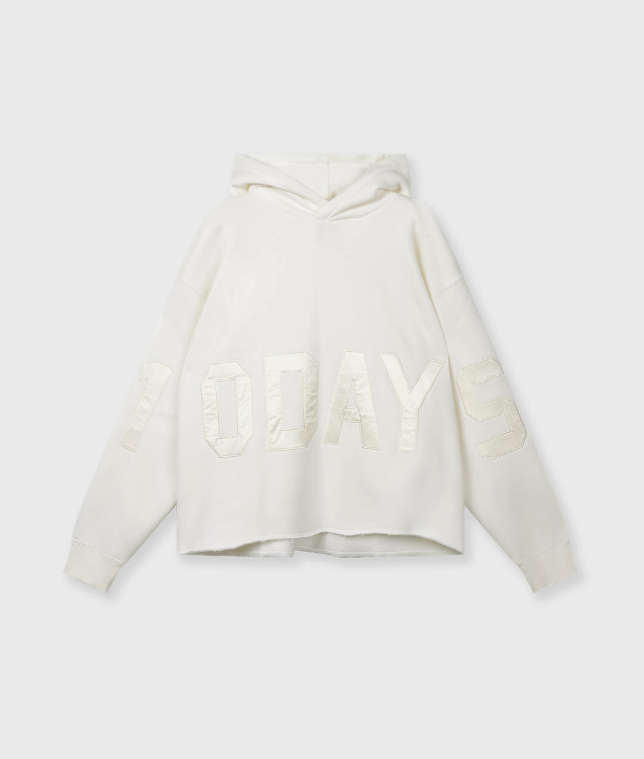 statement logo hoodie | ecru