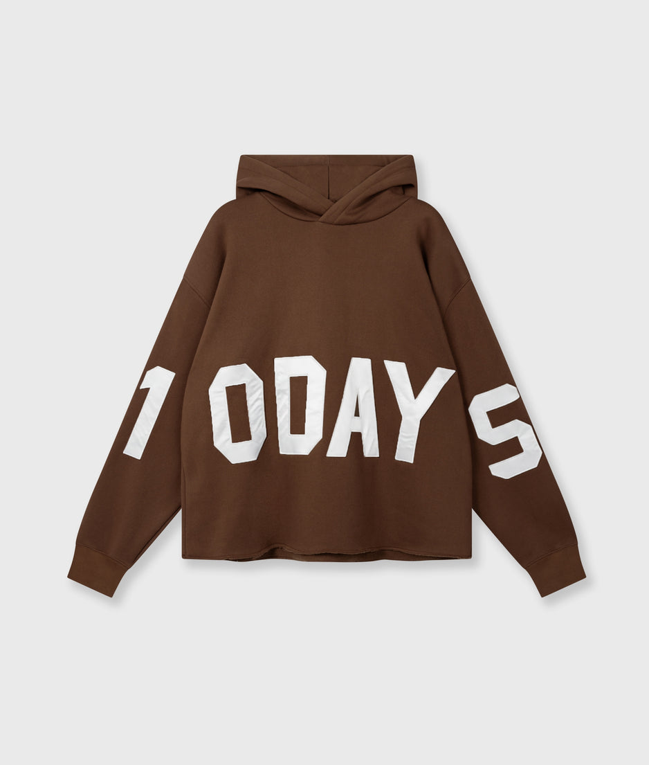 statement logo hoodie | dark truffle