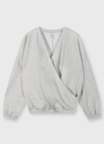 soft scuba dance sweater | white grey melee