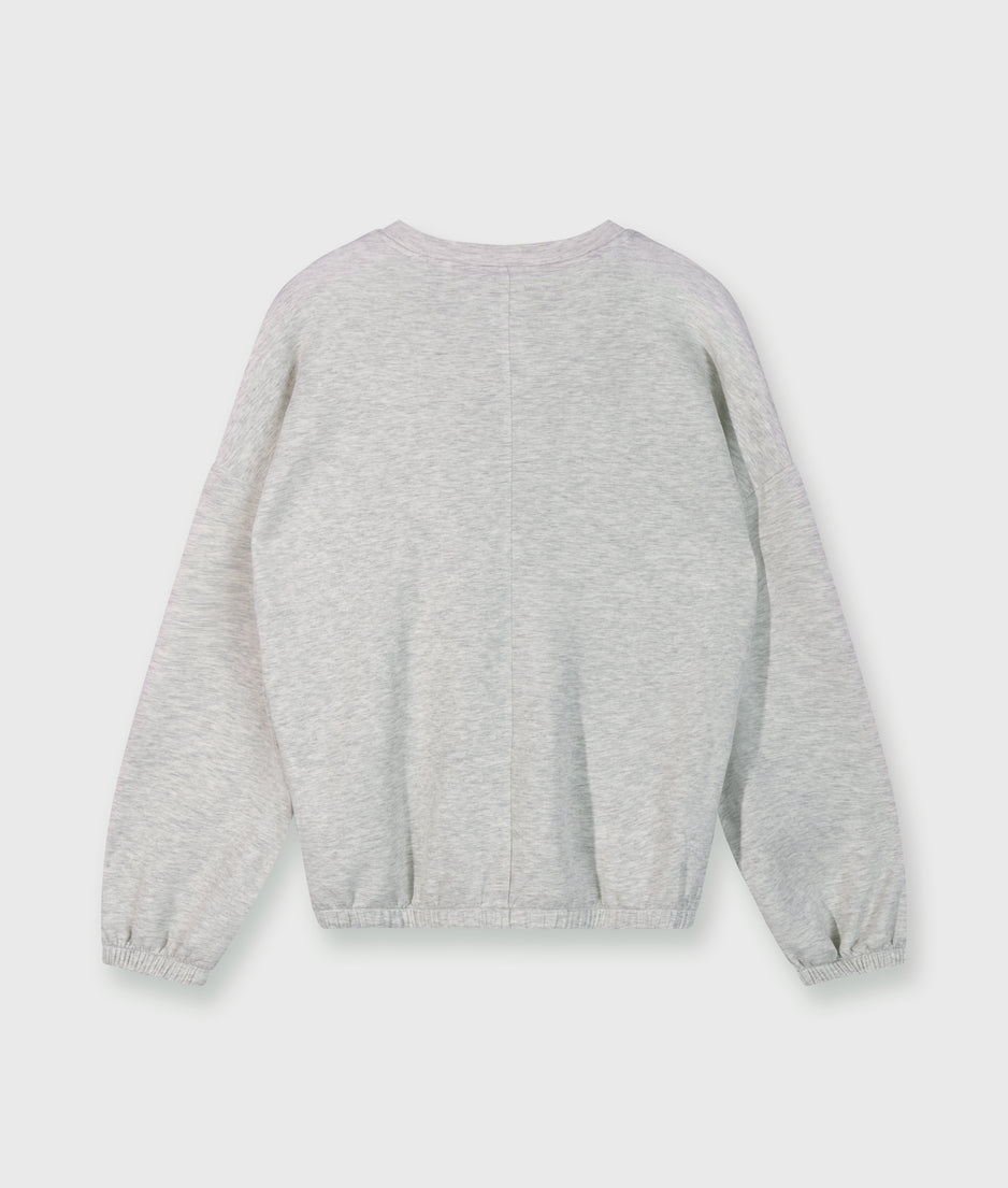 soft scuba dance sweater | white grey melee