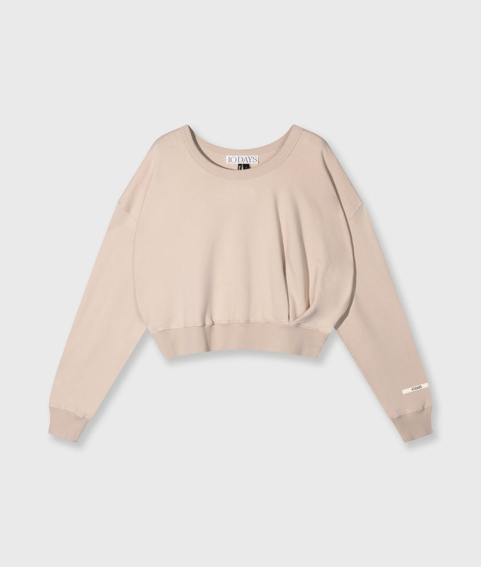 cropped sweater gathering | light earth