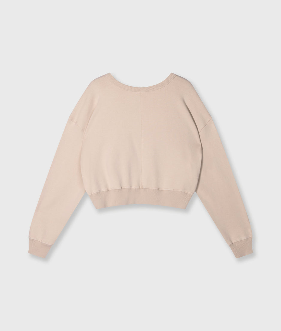 cropped sweater gathering | light earth