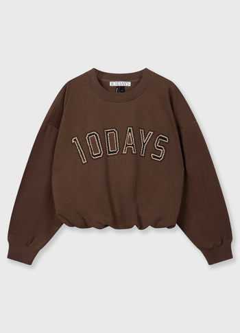 pleated sweater 10DAYS | dark truffle