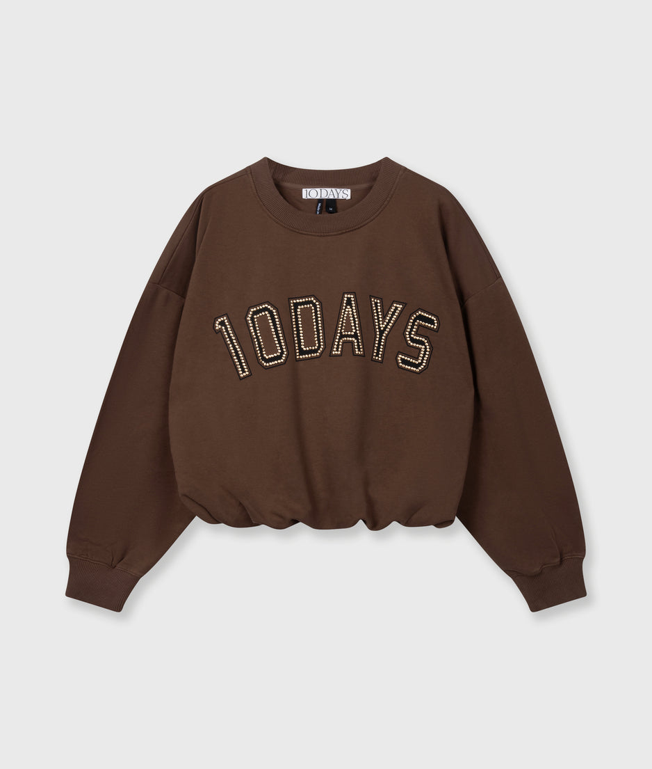 pleated sweater 10DAYS | dark truffle