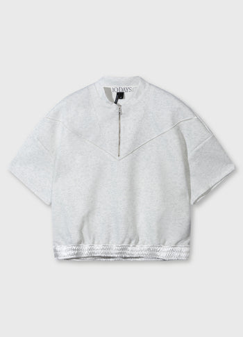 polo sweater neoprene | white melee