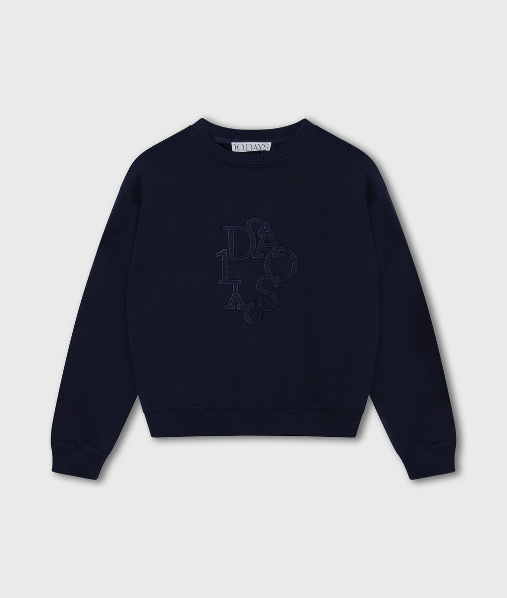 petite sweater curly 10 | night sky