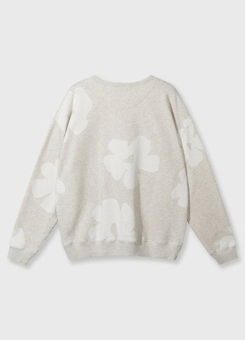 statement sweater flower | soft white melee