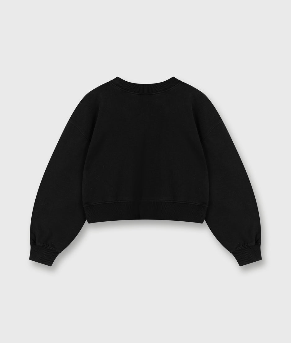 cropped sweater | black