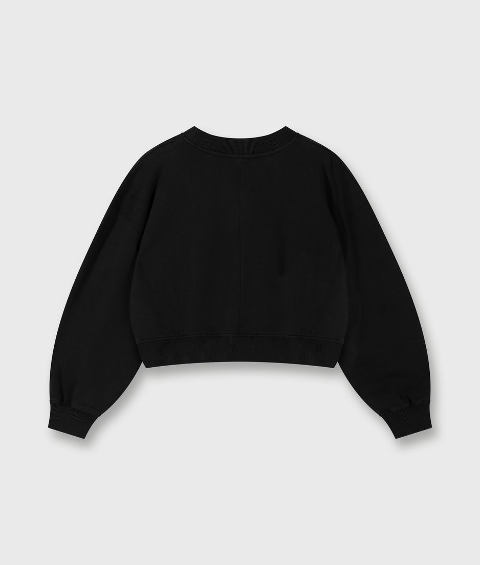 cropped sweater | black
