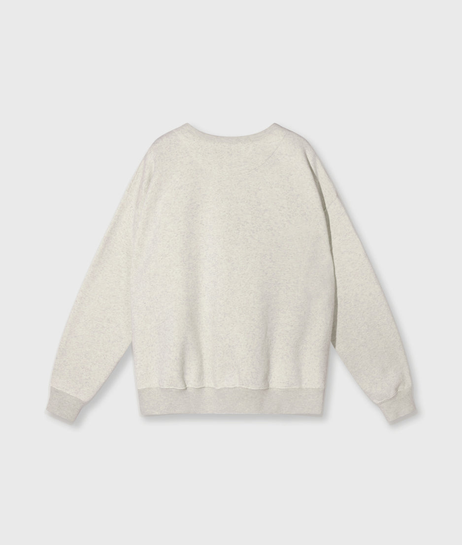 statement sweater logo patch | soft white melee