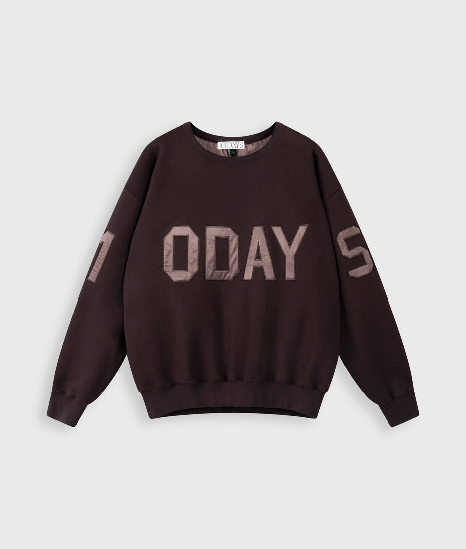 statement sweater logo | deep wine