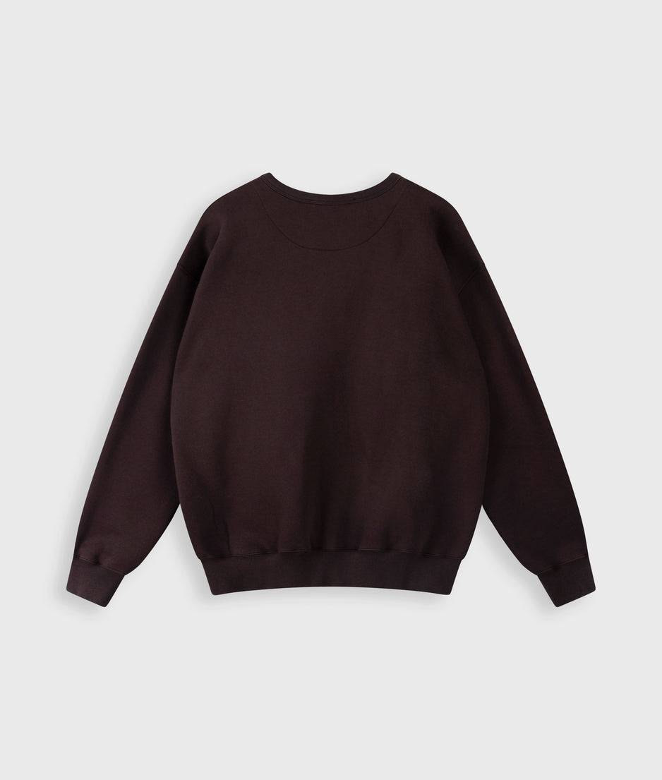 statement sweater logo | deep wine