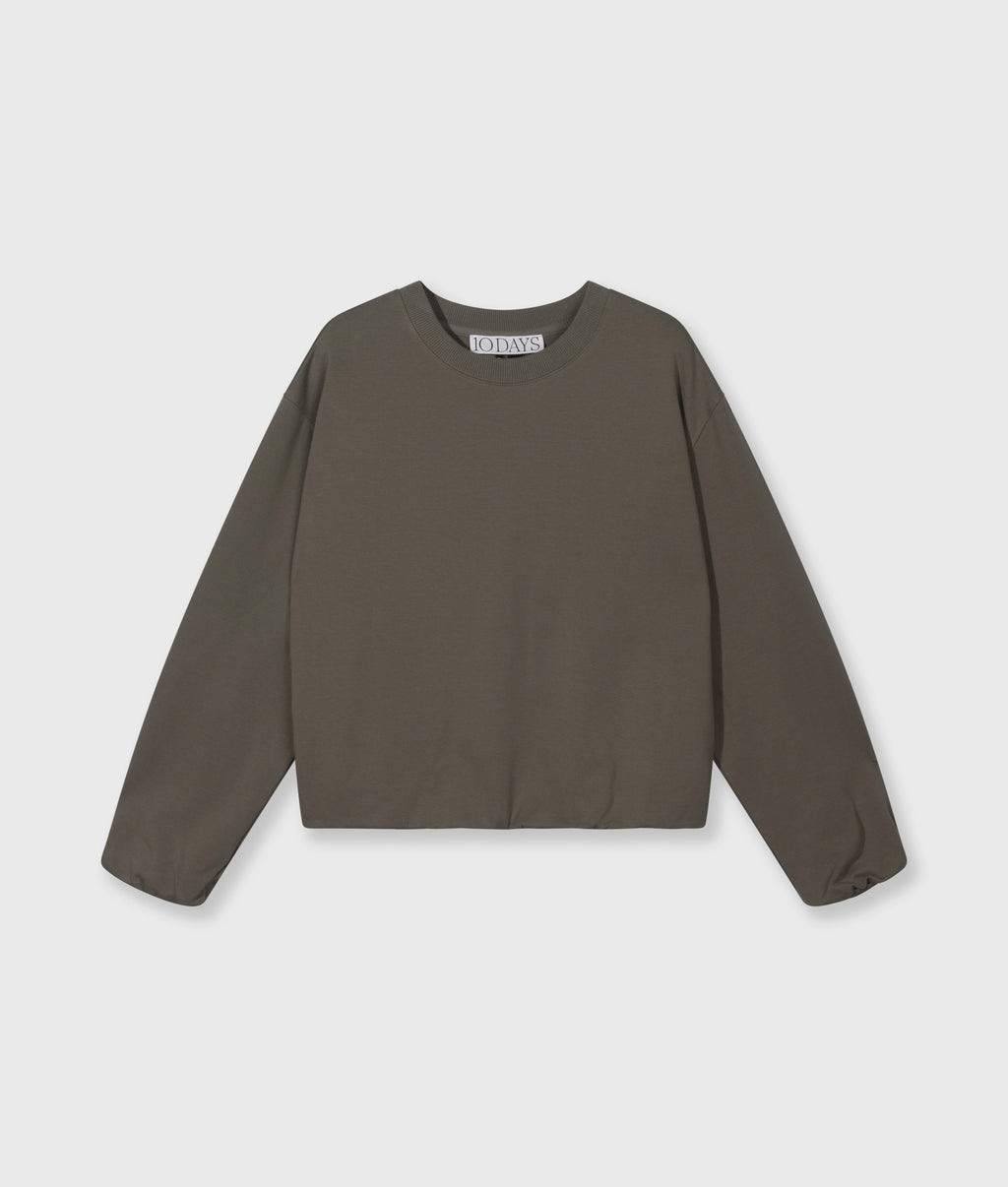 silent chique sweater | dark fog