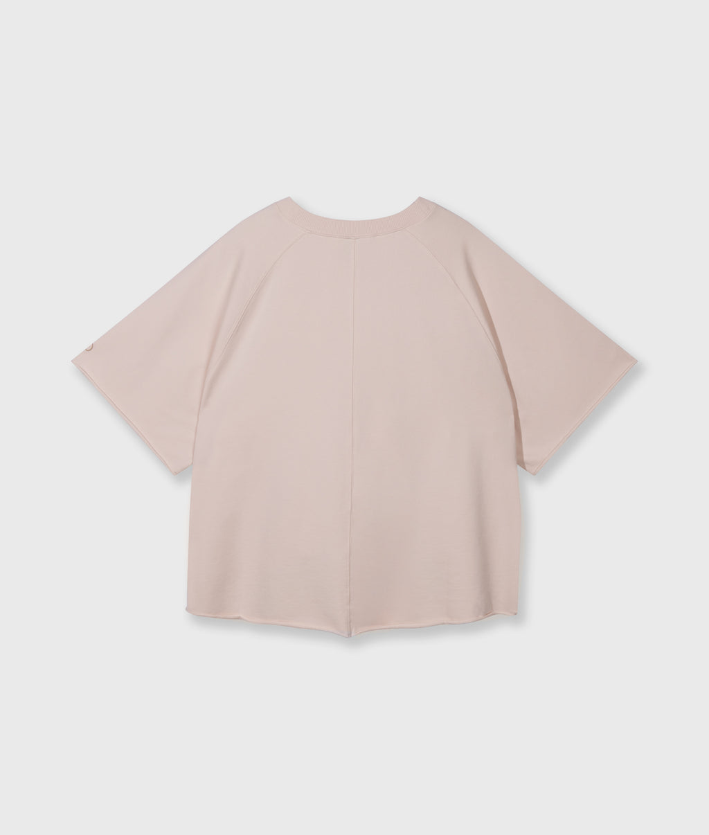 short sleeve LA sweater | powder