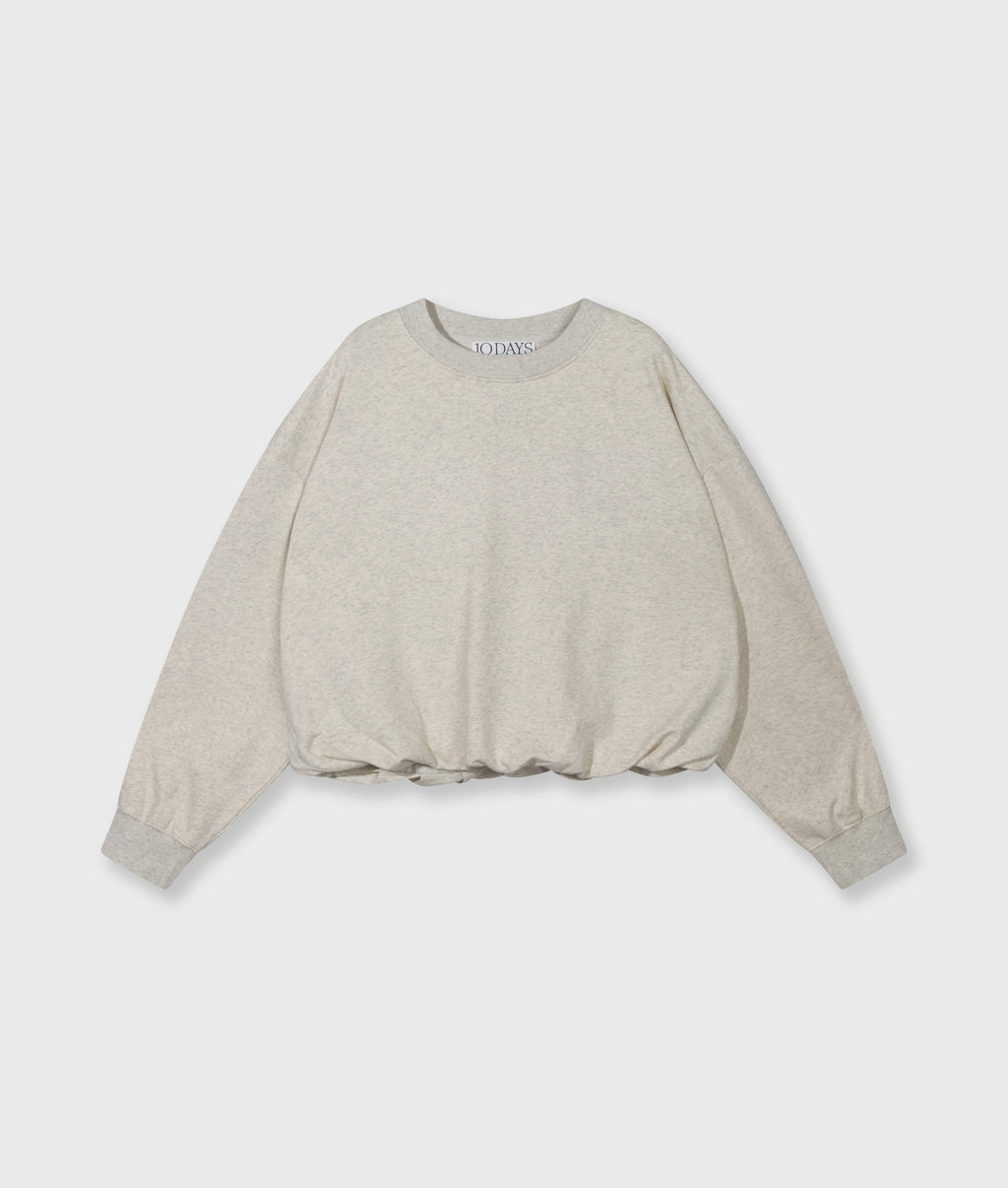 pleated sweater 10DAYS | soft white melee