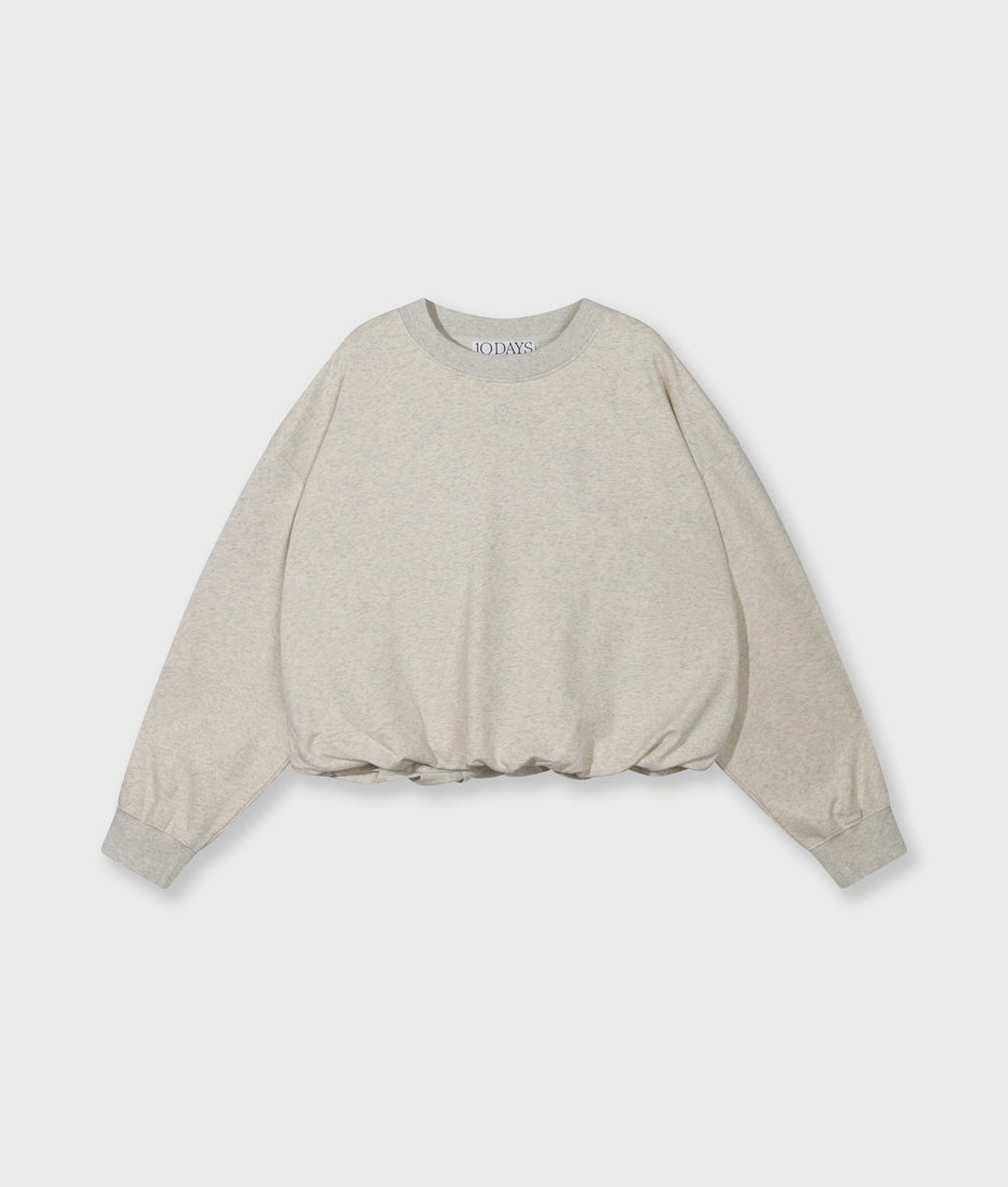 pleated sweater 10DAYS | soft white melee