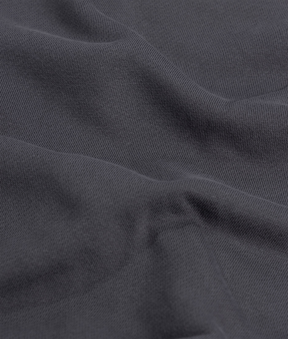 v-neck balloon sweater | steel blue