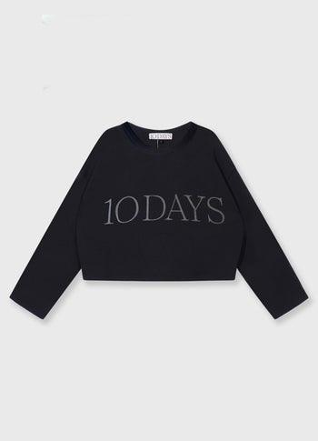 short 10DAYS sweater | black