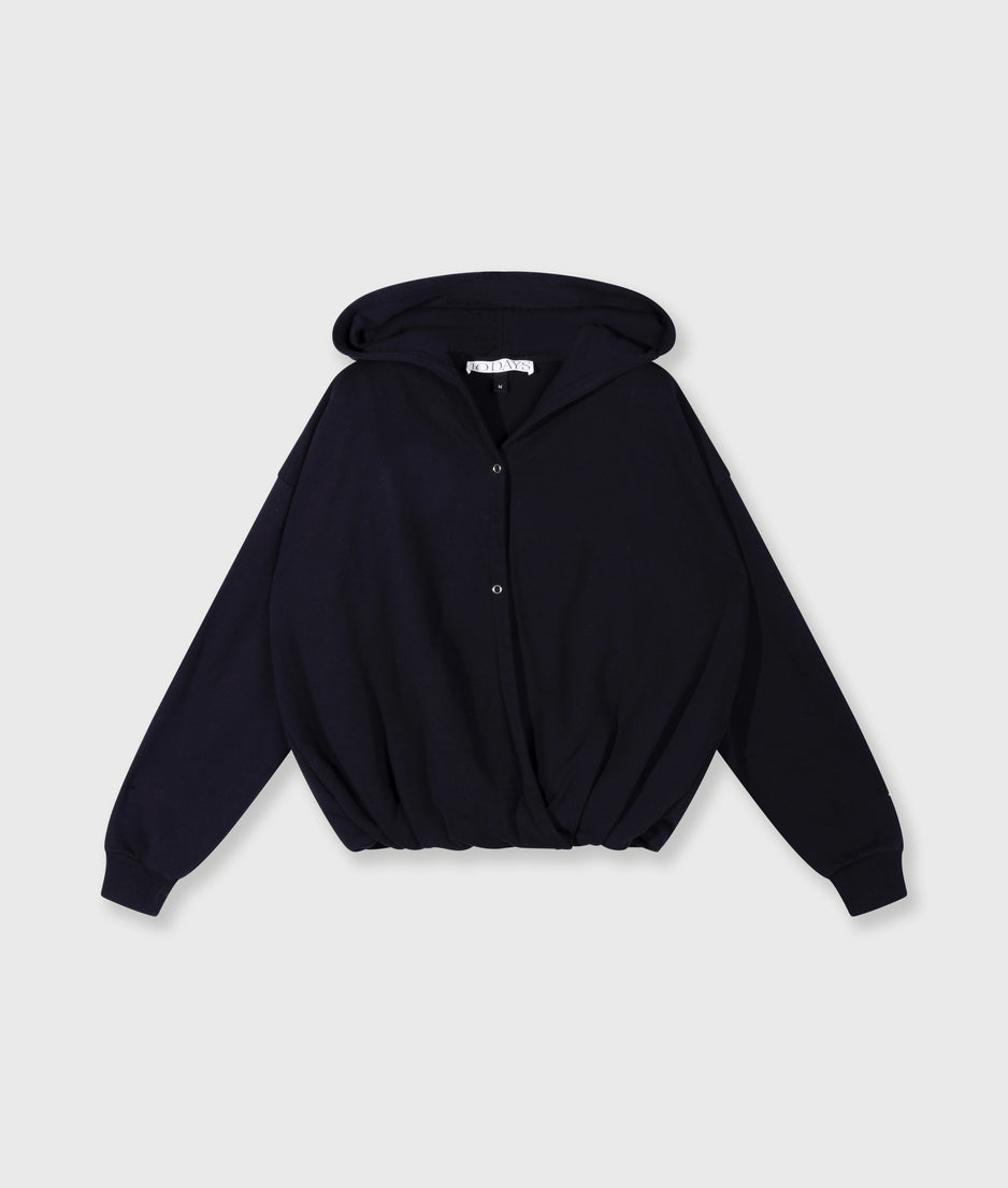 balloon wrap hoodie | black