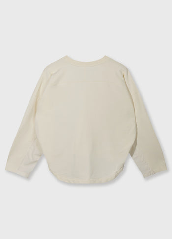 sweater v-neck fleece | soft vanilla