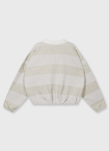 balloon sweater stripes | soft white melee