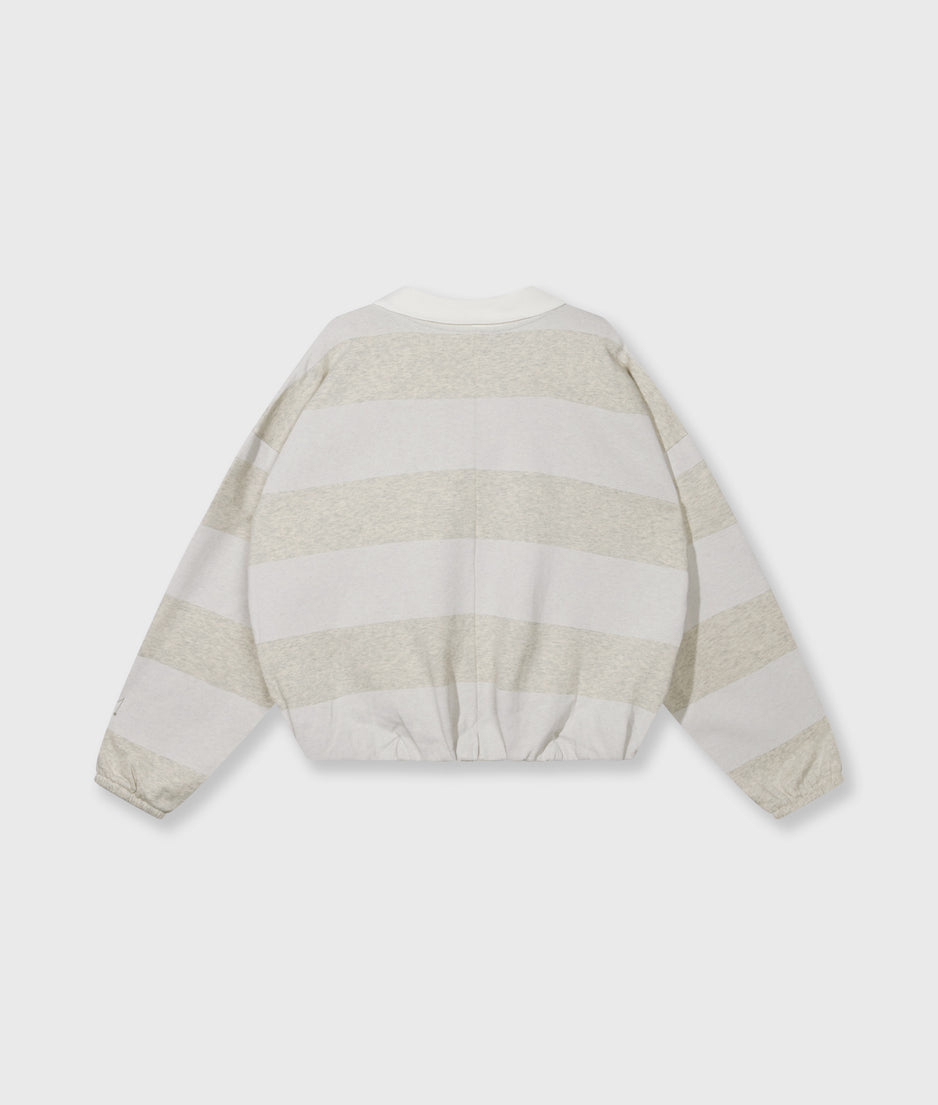 balloon sweater stripes | soft white melee