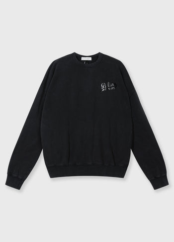 statement sweater believe | dark charcoal