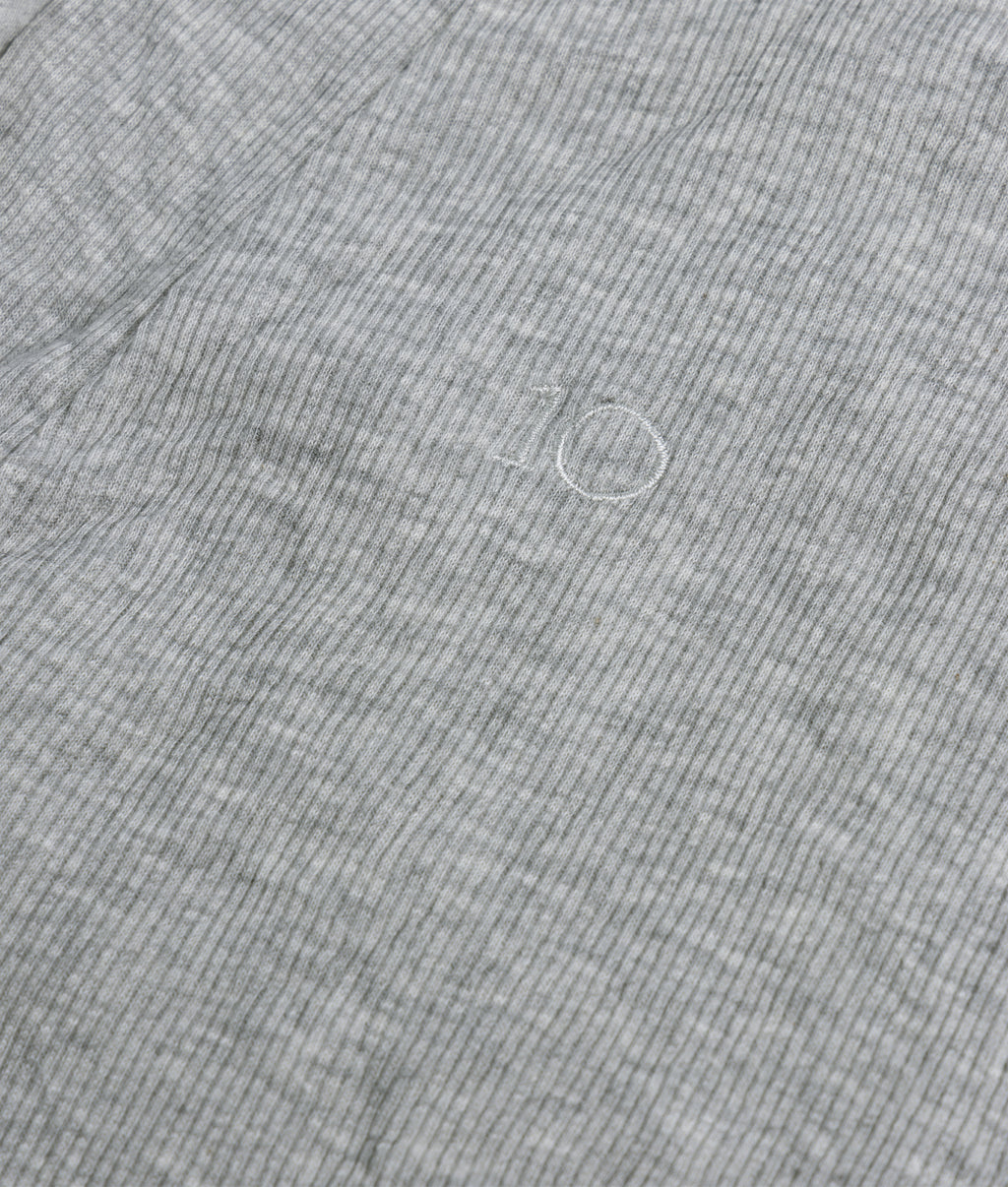 soft rib cardigan | light grey melee