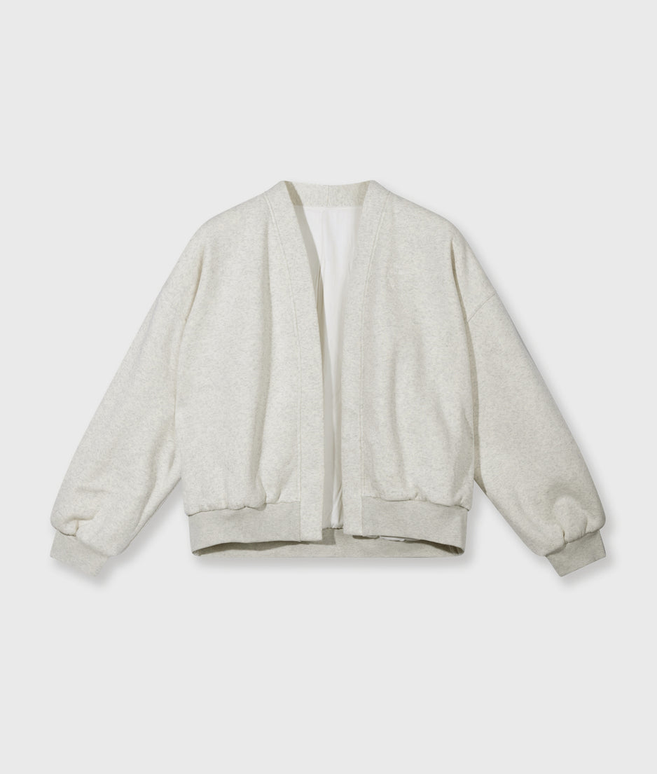 fleece bomber | soft white melee
