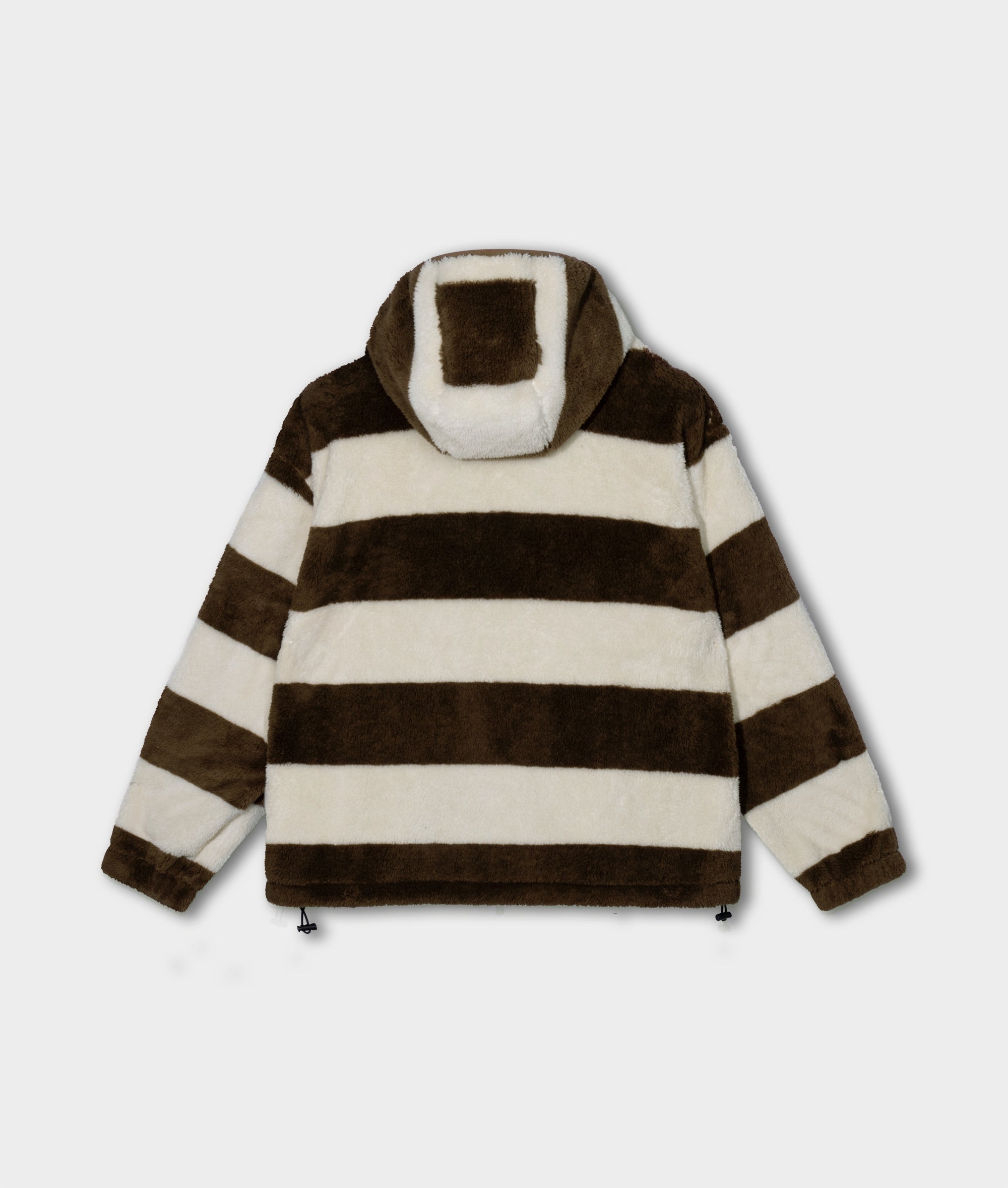 Teddy zip hoodie stripes | pearl/brown | 10DAYS Official Online Store