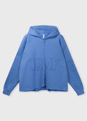 statement zip hoodie | ultramarine
